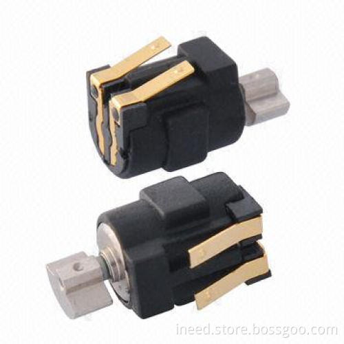 Cylinder Type Vibration Motor with 6.0mm Diameter and Spring Contacts for Surface Mount Assembly